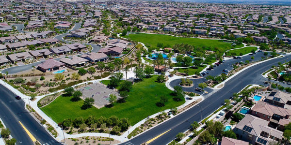 Aerial view of the Park in the Paseos
