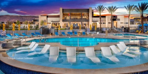 Pool at Outlook Clubhouse at Trilogy by Shea Homes in Summerlin