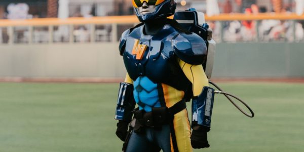 Aviator the mascot in Las Vegas Ballpark