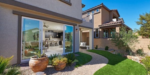 Backyard of Skye Knoll by Richmond American Homes in Summerlin