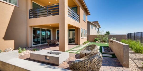Backyard at Graycliff by Lennar in Summerlin