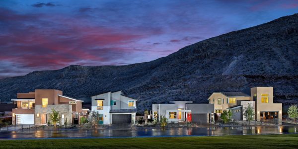 Terra Luna by Pardee Homes model homes street view in Summerlin