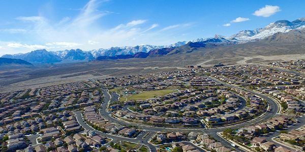 Aerial view of houses in Summerlin