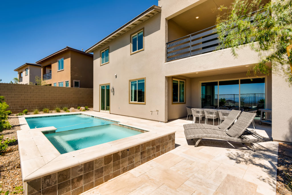 Rear Elevation in Mahogany Next Gen Model in Graycliff by Lennar in Stonebridge in Summerlin