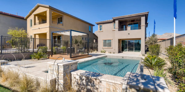 Rear Elevation of Cordelia Model in Westcott by Lennar in Stonebridge in Summerlin