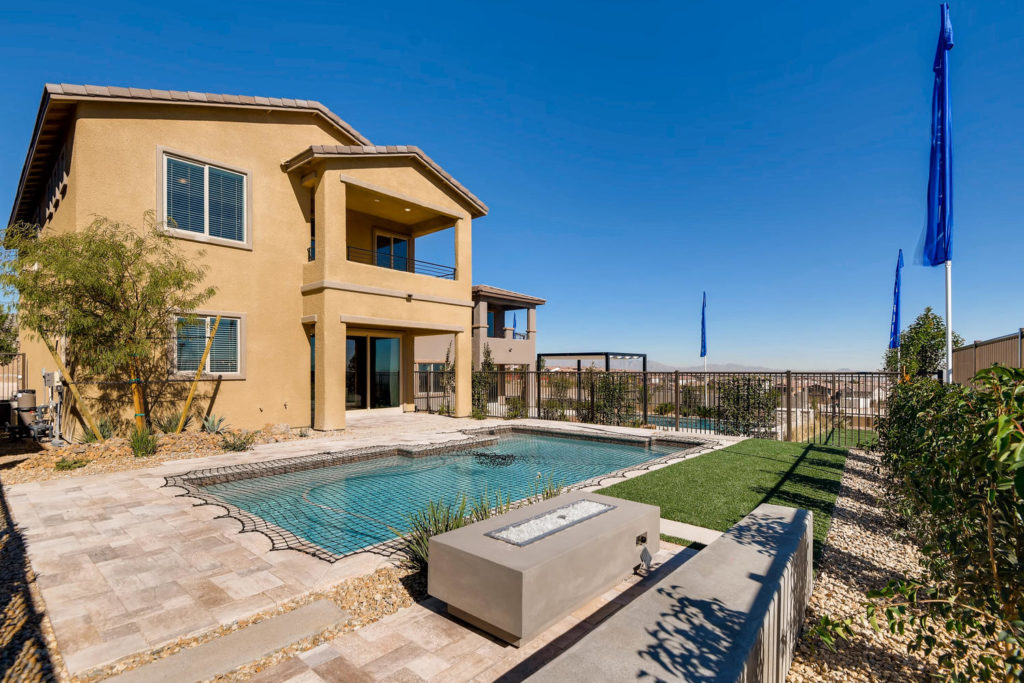 Rear Elevation of Lynn Model in Westcott by Lennar in Stonebridge in Summerlin