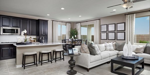 Living Room at Skye Knoll by Richmond American Homes in Summerlin