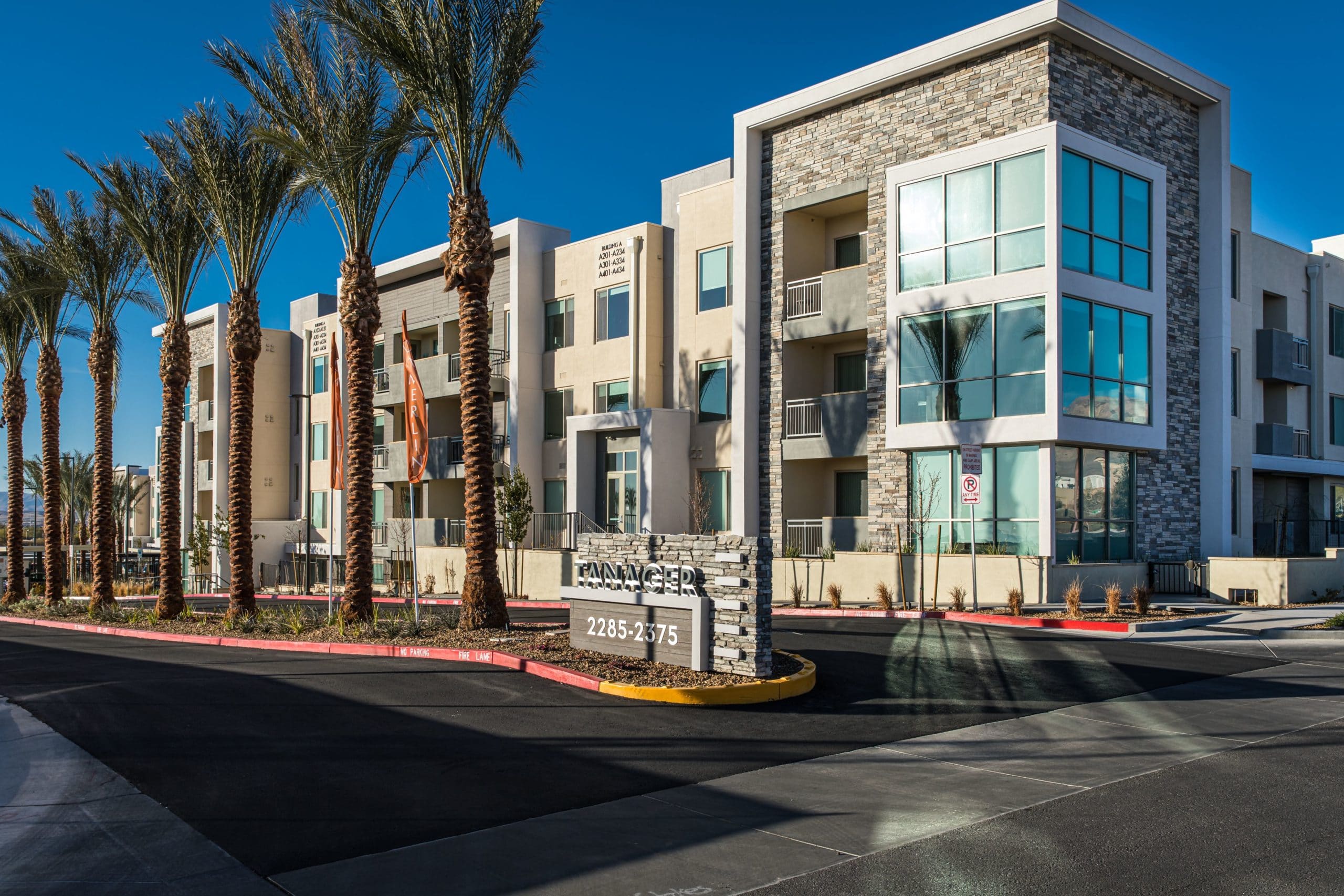 Exterior of Tanager Luxury Apartments