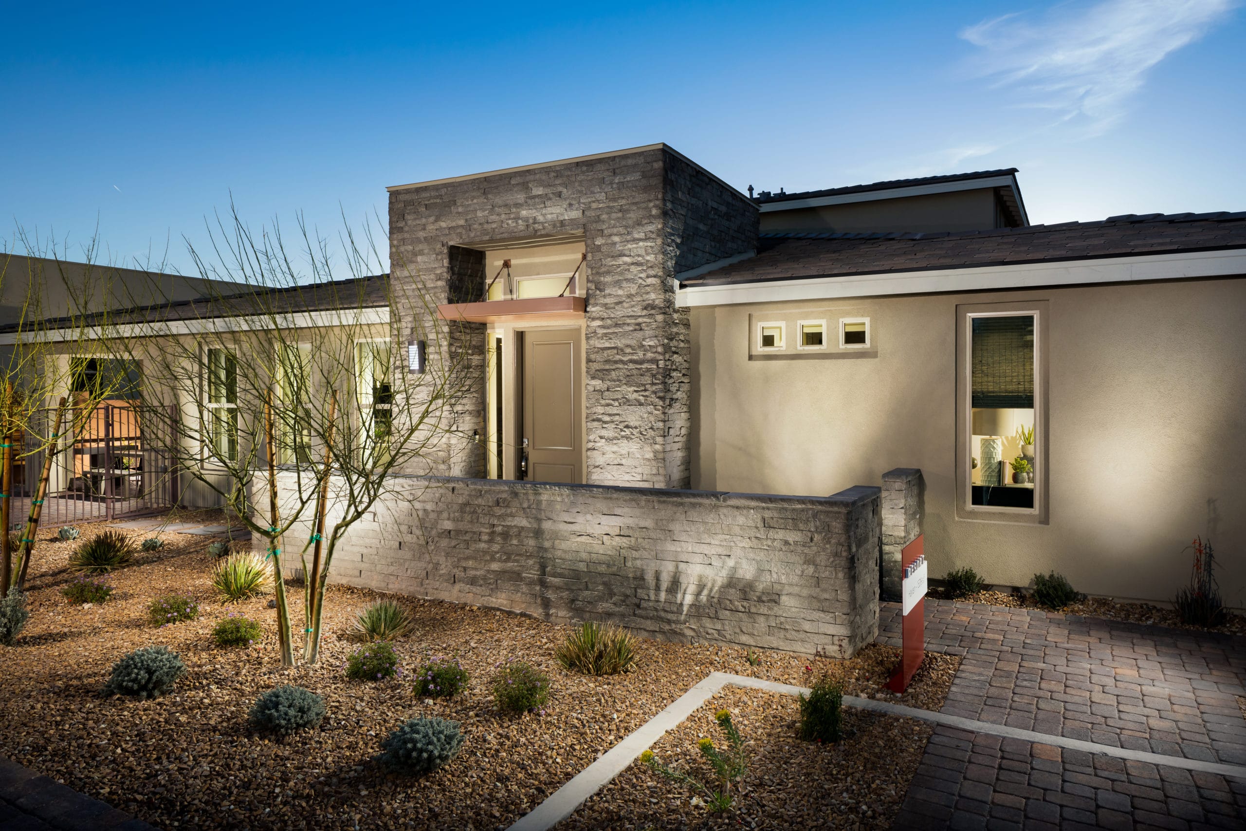 Front Elevation of Haven Model in Trilogy Resort Collection by Shea Homes in South Square in Summerlin
