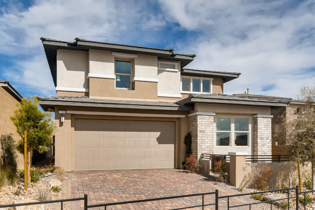 Exterior of Davenport model at Bixby Creek by Woodside Homes