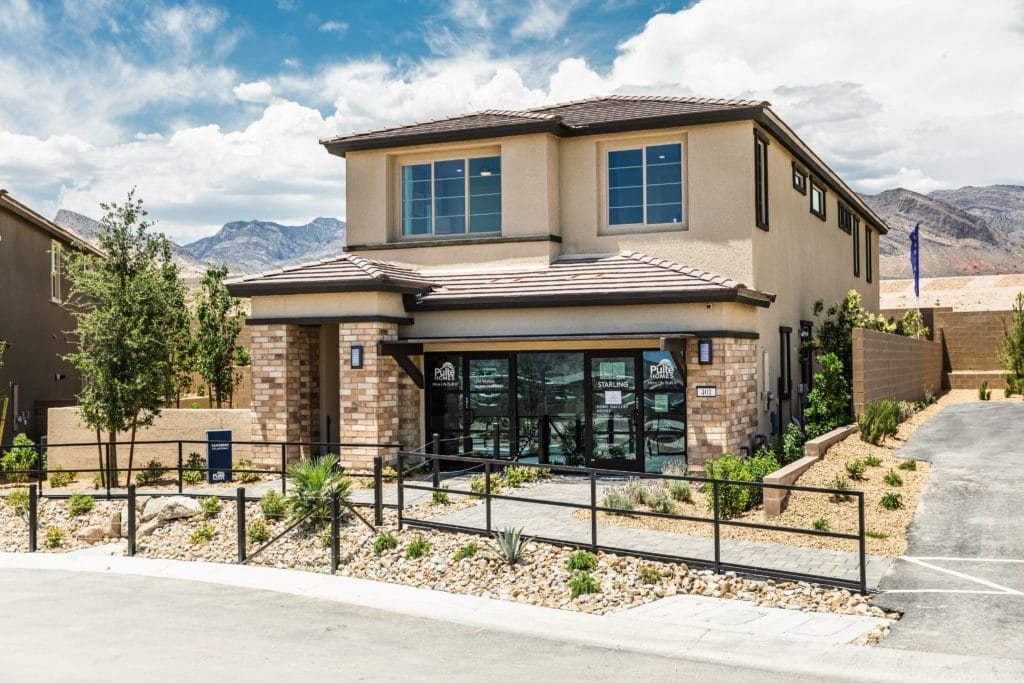 Front Elevation of Sanremo model at Starling by Pulte Homes in Summerlin