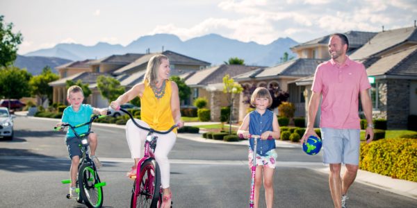 The Smith Family riding bikes