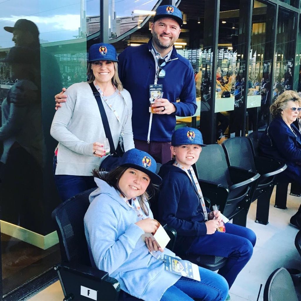 The Smith Family at an Aviators Game