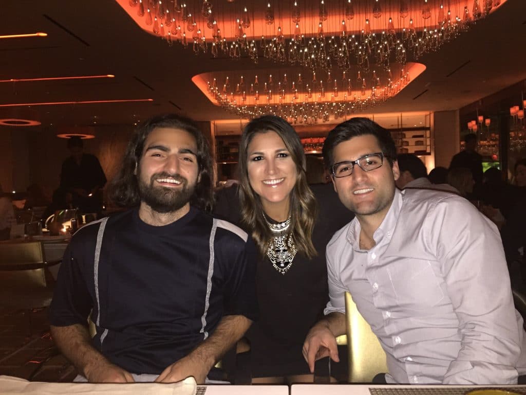Reem Awad and her brothers