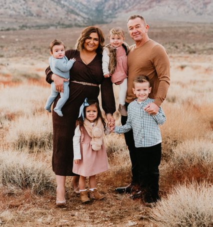 Cecilia Cutler and her grandkids