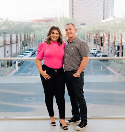 Cecilia Cutler and her husband at Downtown Summerlin