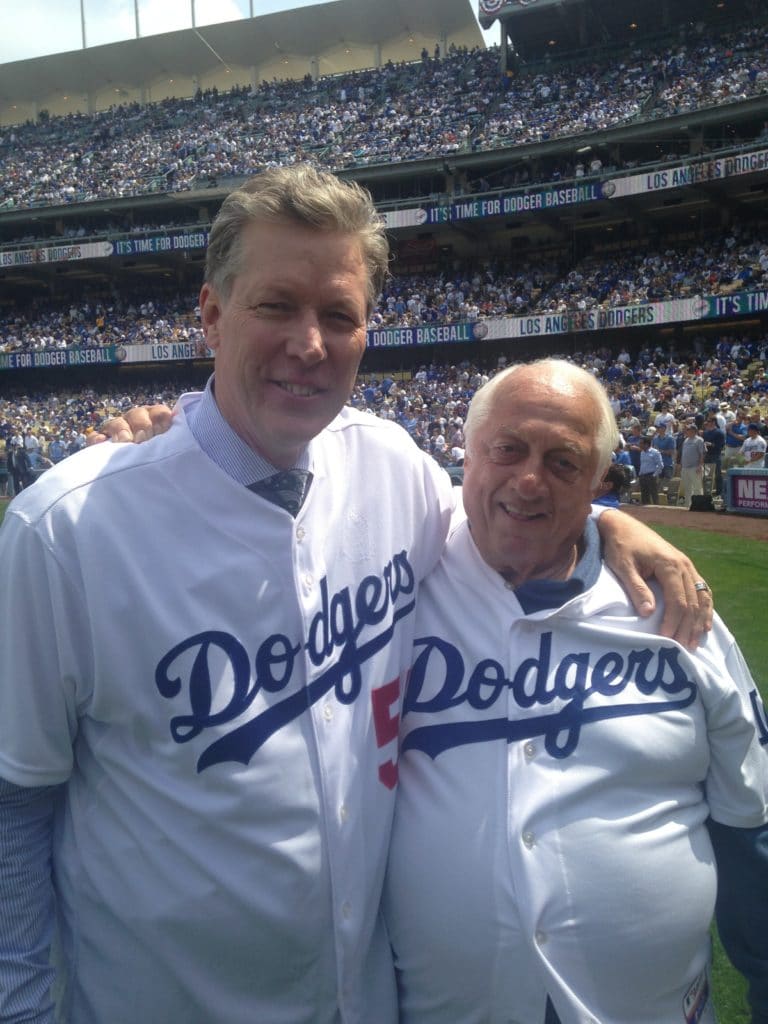 Orel Hershiser at Dodger Game