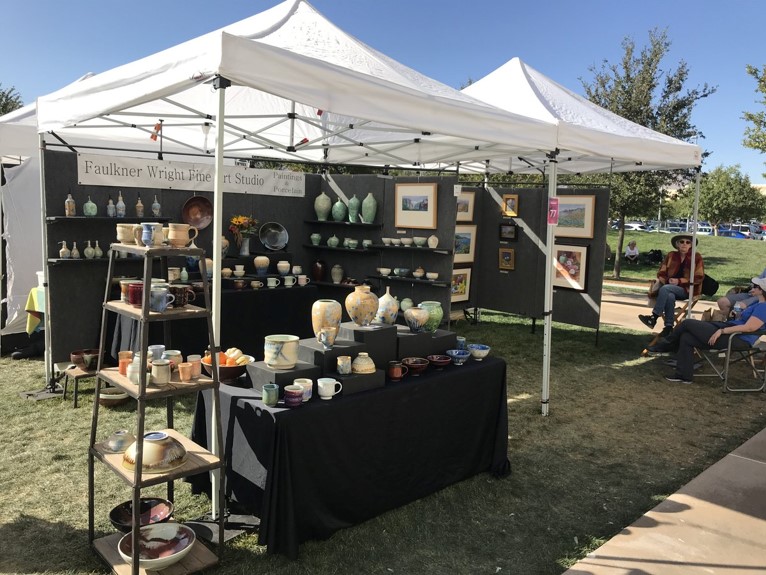 Bill and Lisa Wright and their artwork