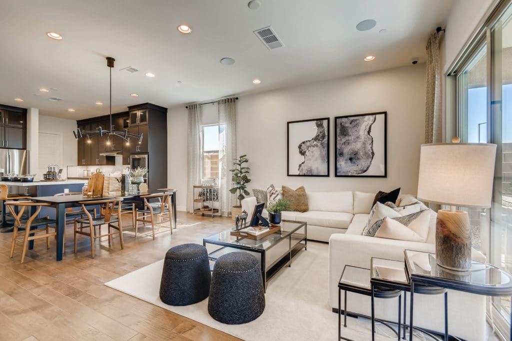 Living Room of Vista Plan at Crystal Canyon by Woodside Homes