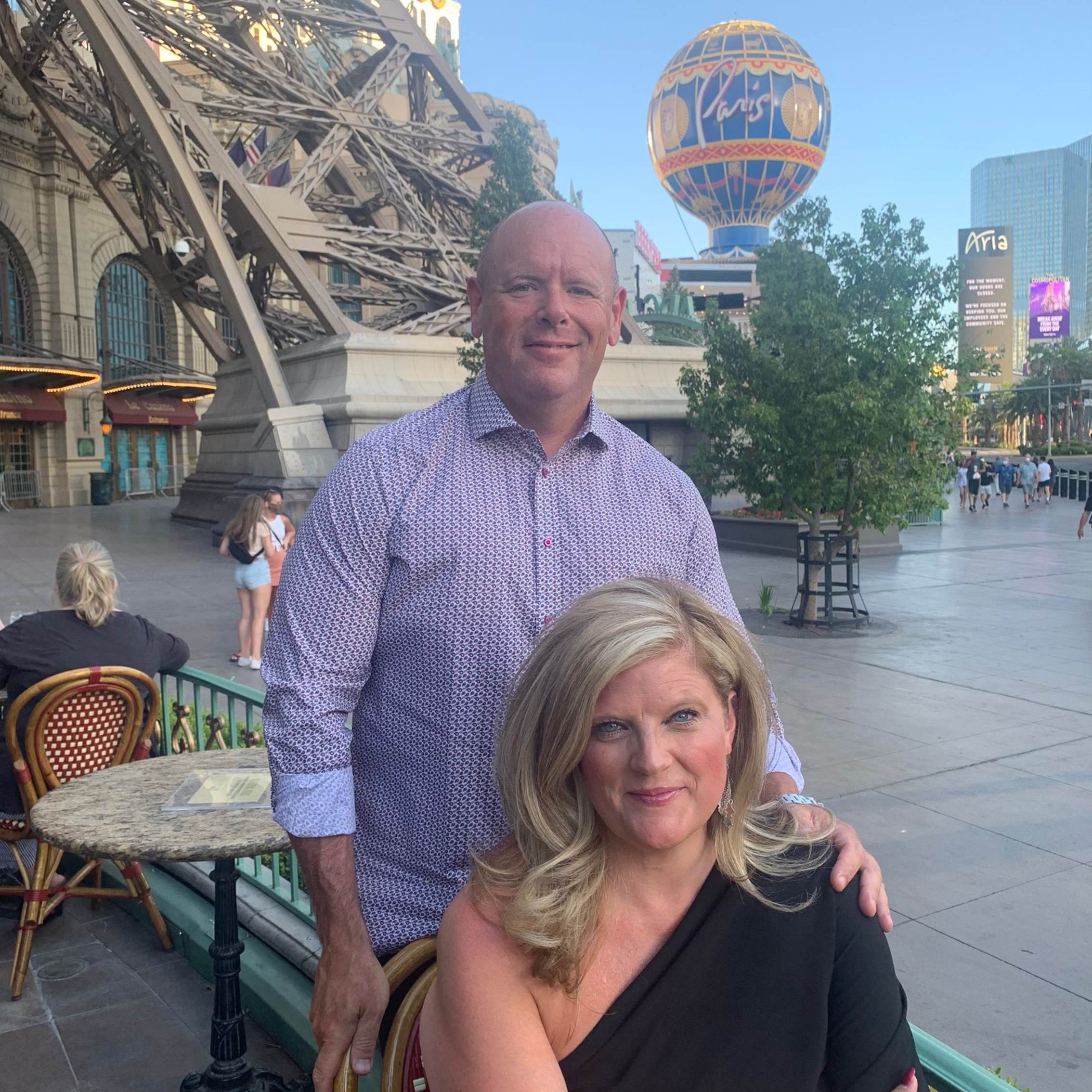 Nicole Bloom with her husband