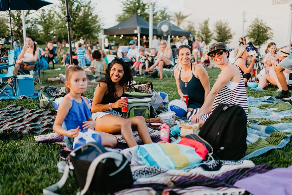 Friends enjoying Downtown Summerlin Concert Series