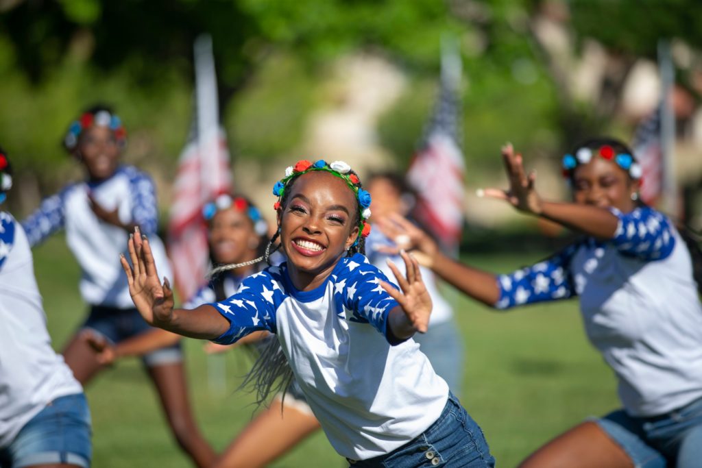 Americas Birthday Parade dancers in Summerlin