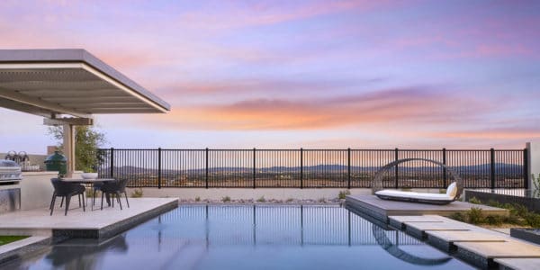 Backyard of Plan 1 at Overlook by Tri Pointe