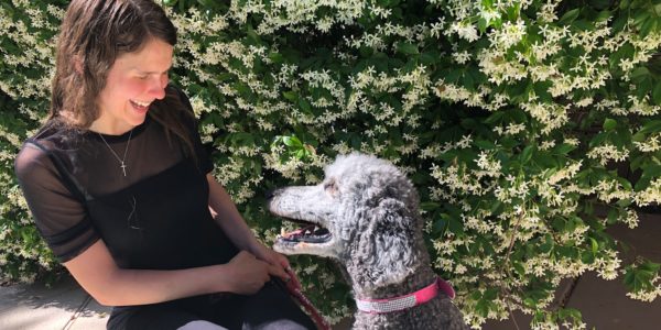 Skye Dunfield and her dog