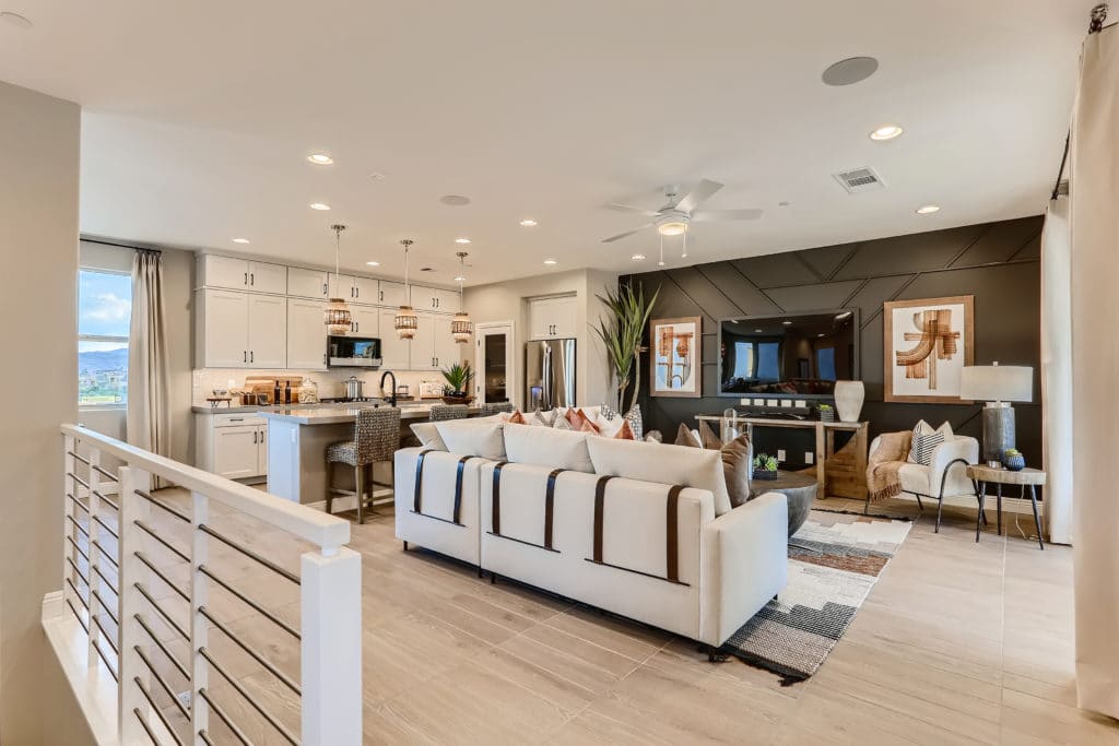 Living Room of Sapphire Plan 5 at Obsidian by Woodside