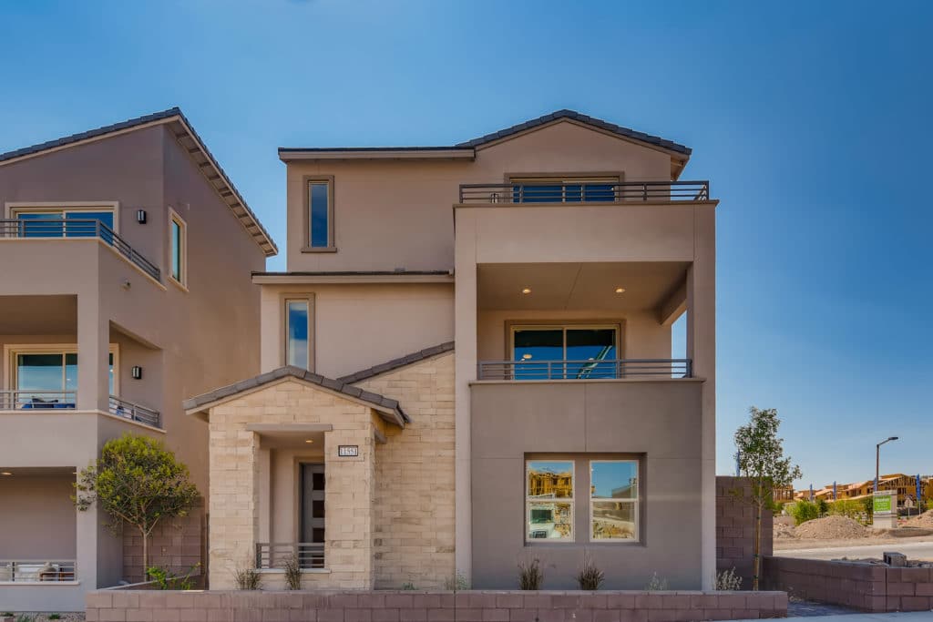 Front Exterior of Sapphire Plan 5 at Obsidian by Woodside