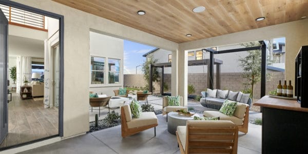 Courtyard of Plan 3 at Kings Canyon by Tri Pointe Homes