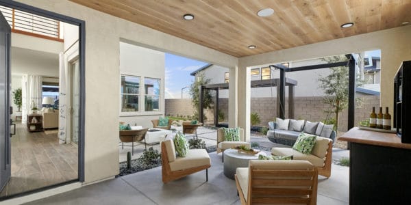 Courtyard of Plan 3 at Kings Canyon by Tri Pointe Homes