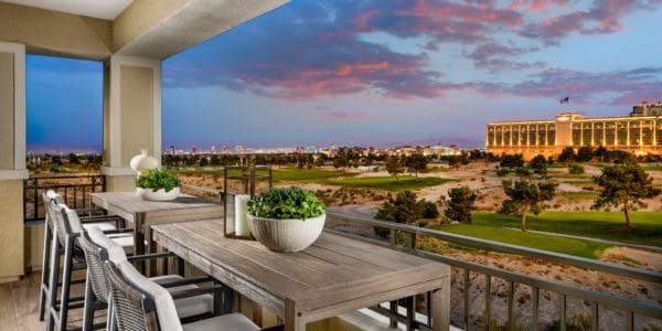 Mira Villa twilight shot at Summerlin