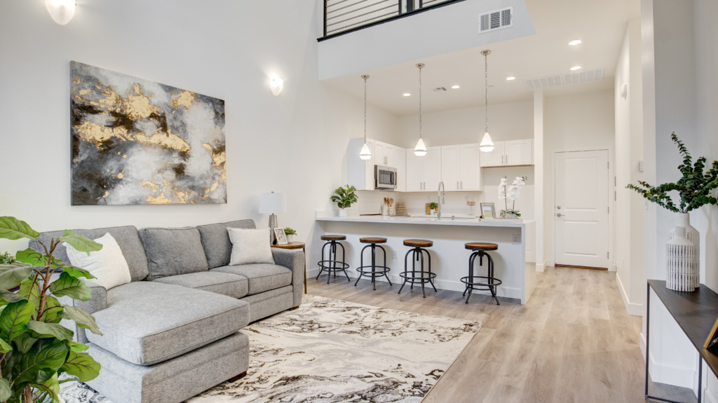 Living Space of Unit A at Thrive by Edward Homes