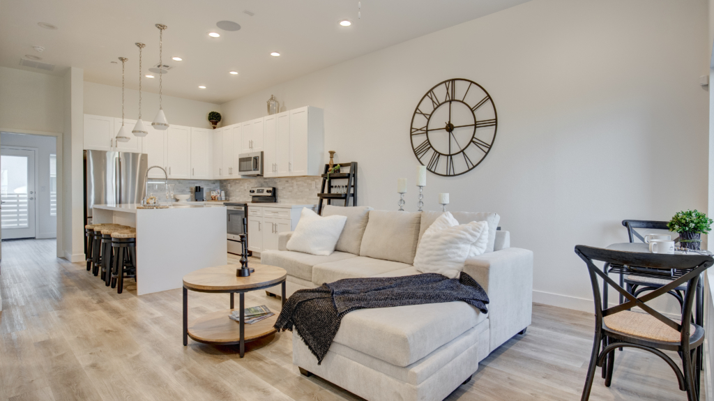 Living Space of Unit B at Thrive by Edward Homes