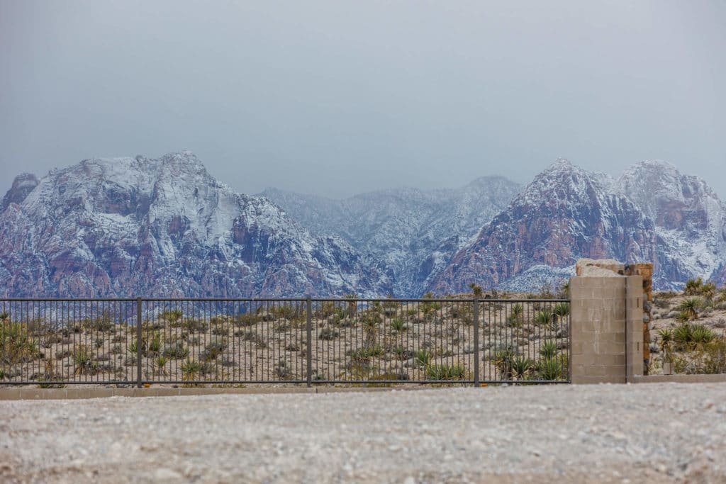 Snowfall on the Spring Mountain Range