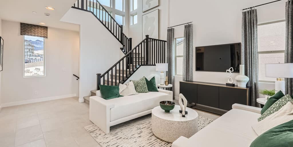 Great Room of Acacia Plan 3 at Vireo by Woodside Homes