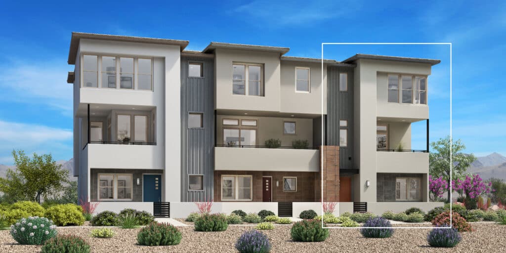 Elevation of Red Cliff Floorplan at Raven Crest by Toll Brothers