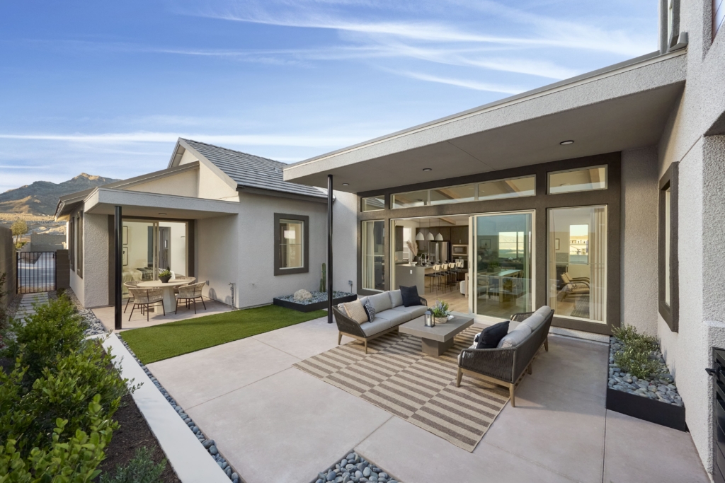 Courtyard of Plan 2 at Edgewood by Tri Pointe Homes