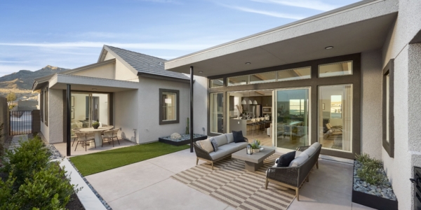 Courtyard of Plan 2 at Edgewood by Tri Pointe Homes