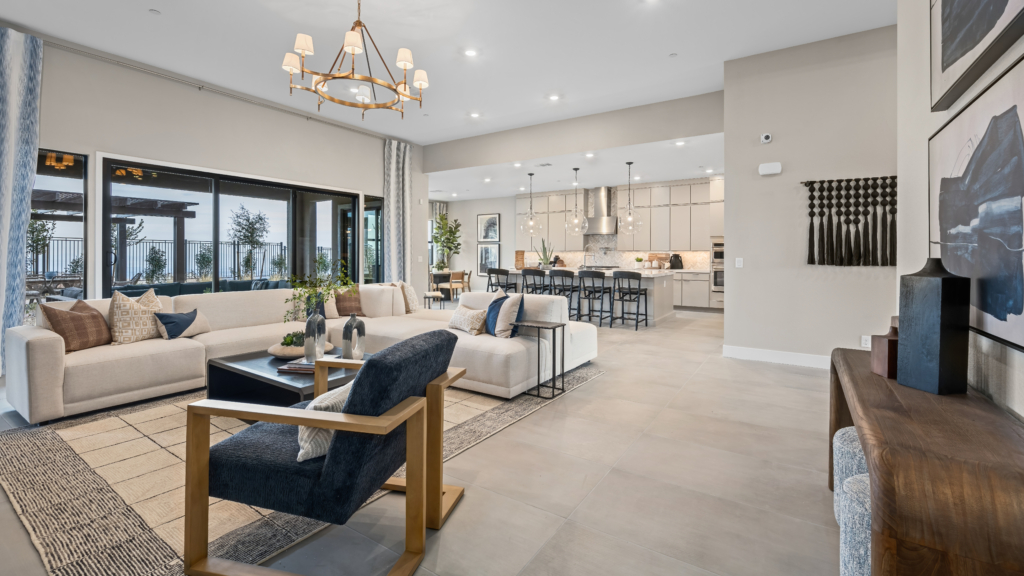 Living Room of Pioneer Model at Ashland by Taylor Morrison