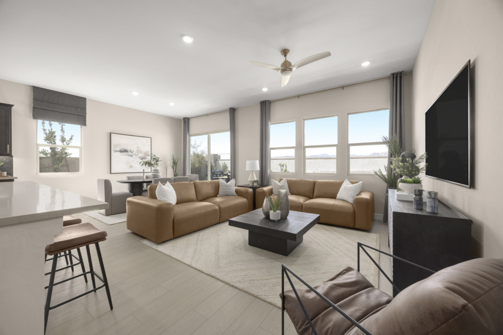 Living Room of Plan 2466 at Caldwell Park by KB Home