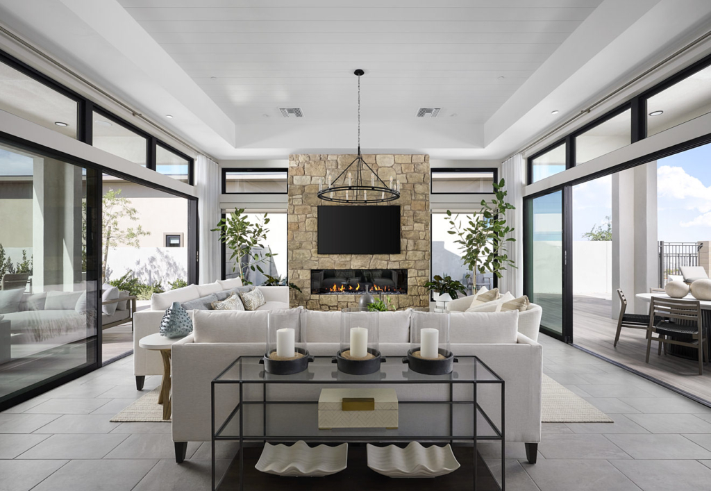 Living Room of Plan 1 at Carlisle Ridge by Tri Pointe Homes