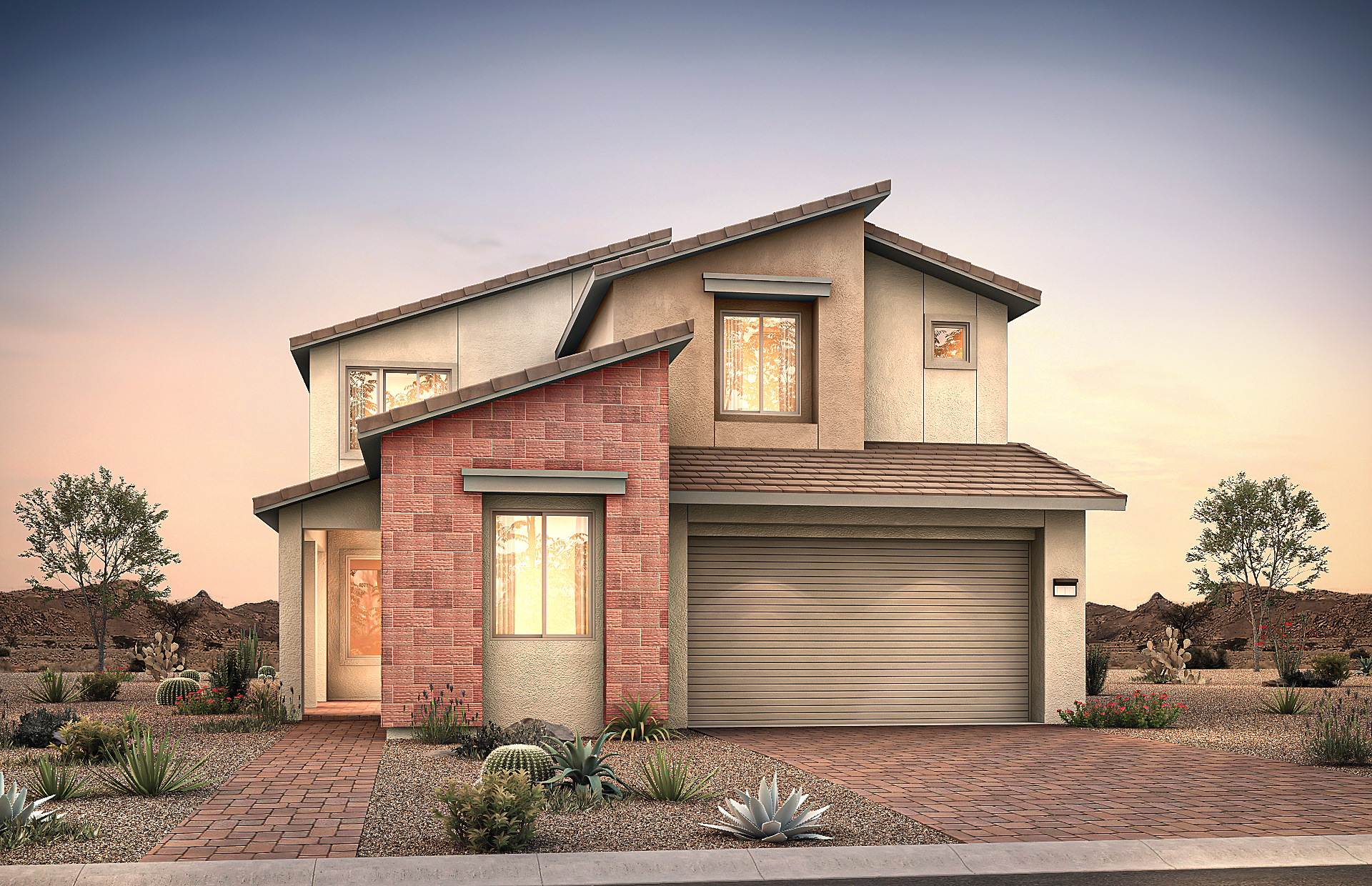 Front Elevation C of Palermo Floorplan at Brantley by Pulte Homes
