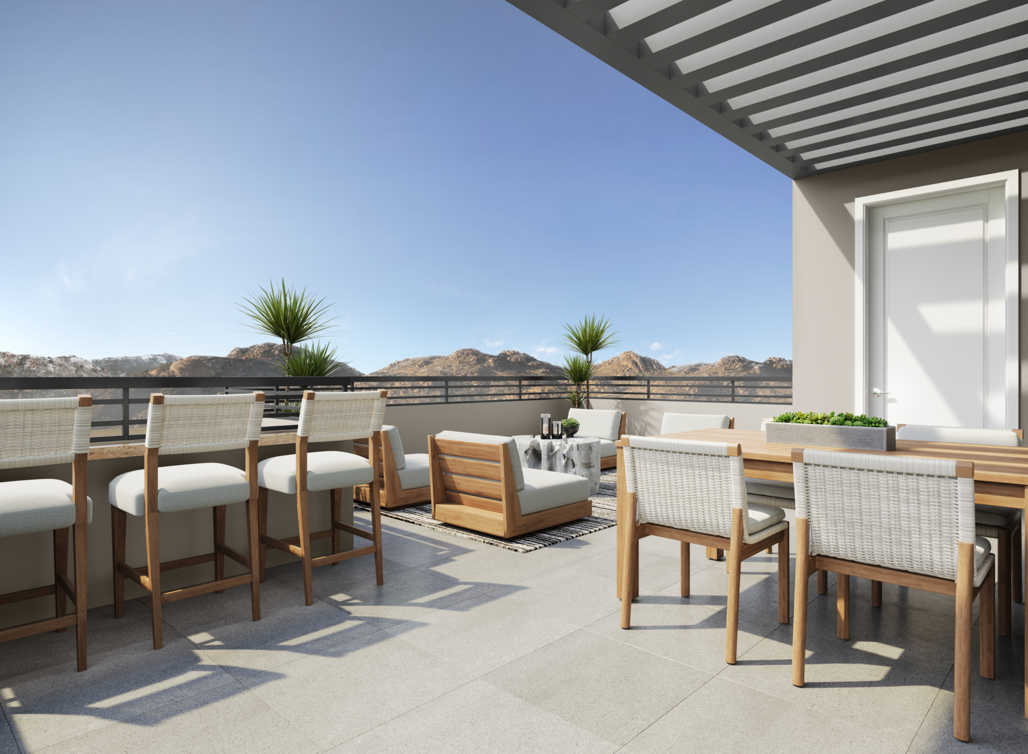 Rooftop Terrace of Liten Floorplan at The Loughton by Toll Brothers