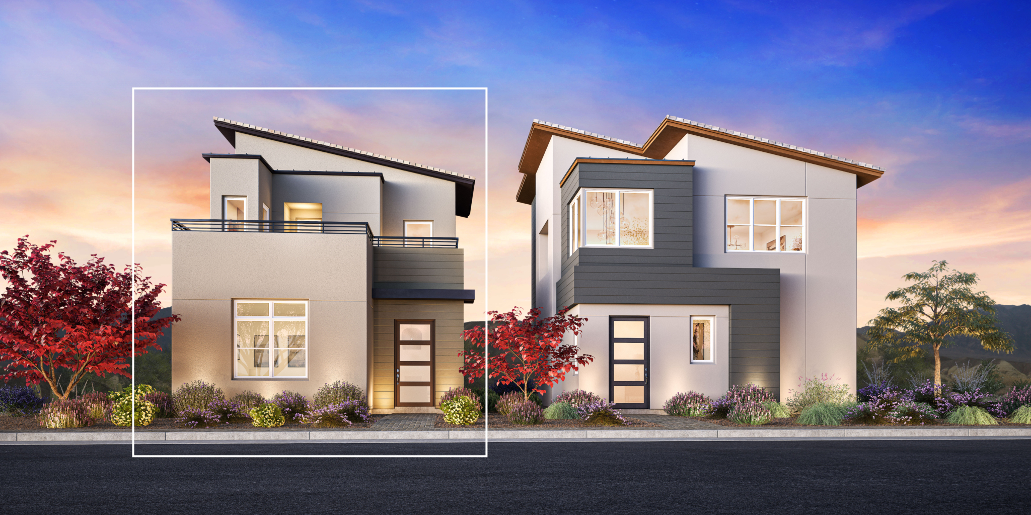 Front Elevation A of Liten Floorplan at The Loughton by Toll Brothers