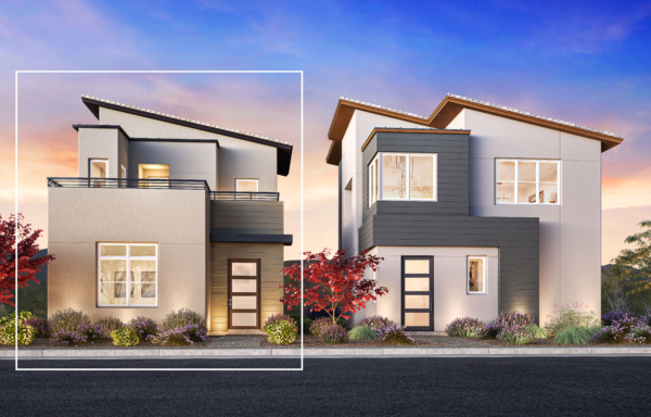 Front Elevation A of Liten Floorplan at The Loughton by Toll Brothers
